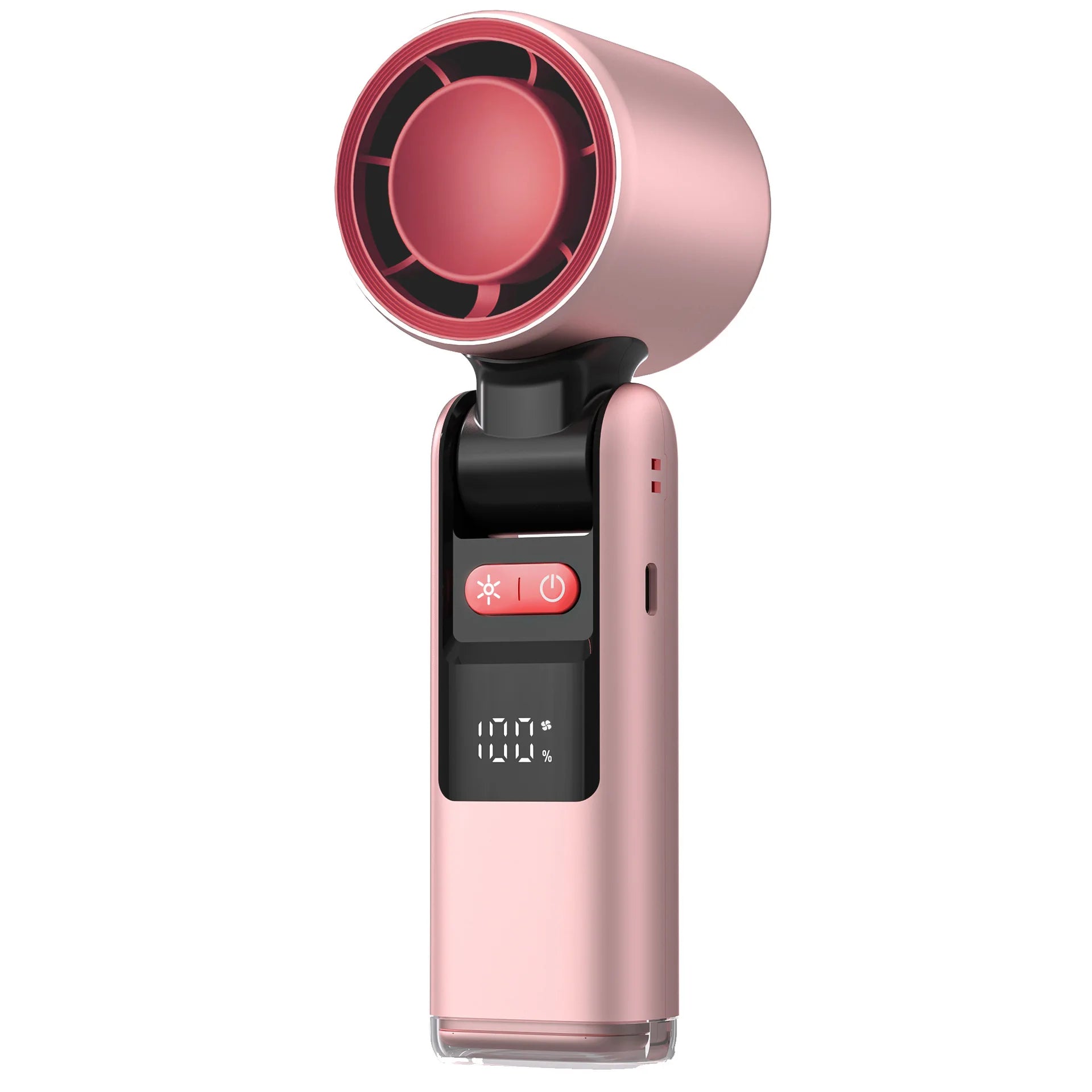 Ultra-Compact USB-Powered Mini Turbo Speed Fan with Digital Display for Outdoor, Office, and Dorm Use