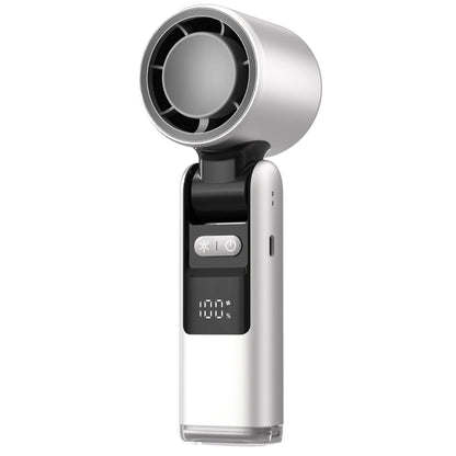 Ultra-Compact USB-Powered Mini Turbo Speed Fan with Digital Display for Outdoor, Office, and Dorm Use